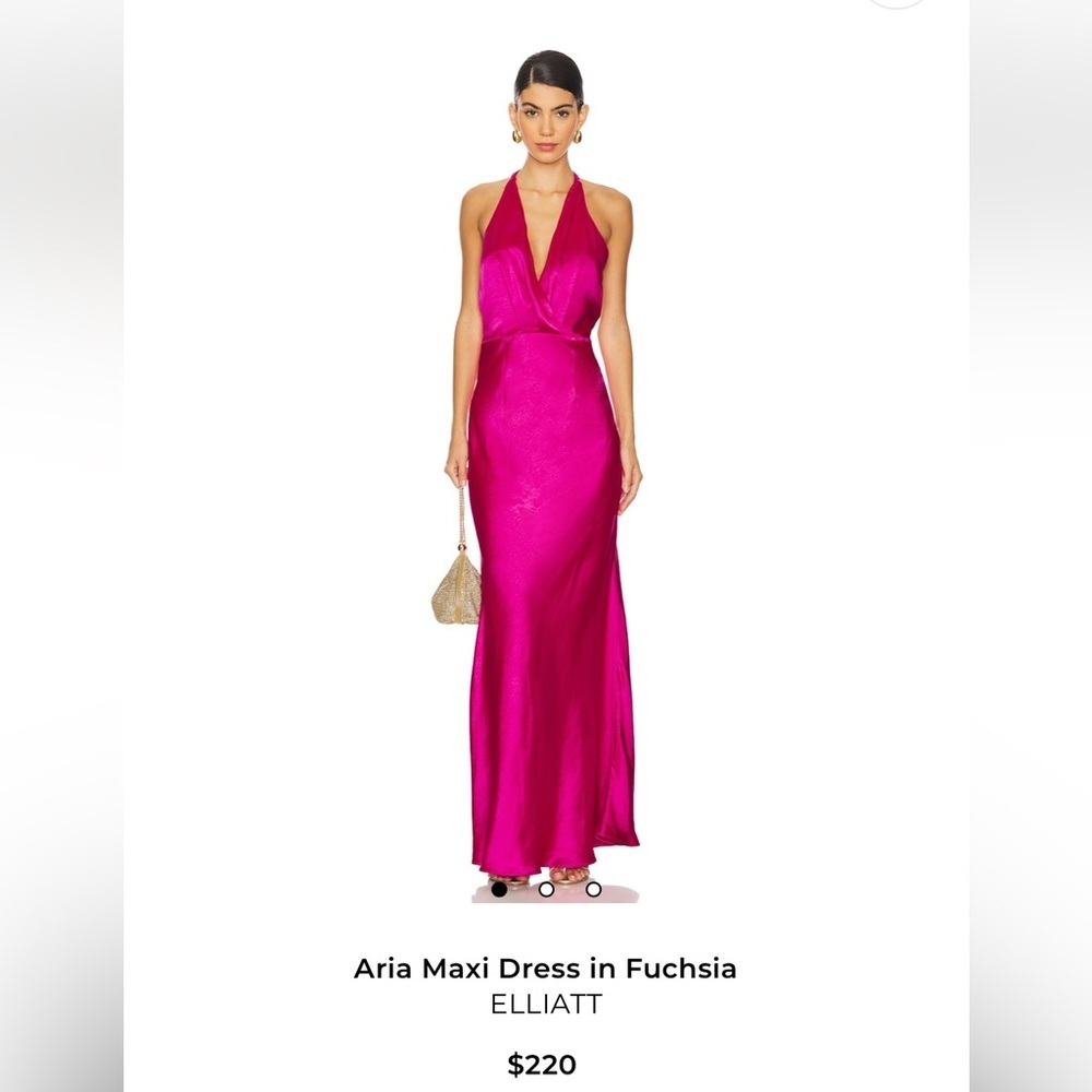 Elliatt Fuchsia Halter-Back Maxi Dress - Picture 3 of 8
